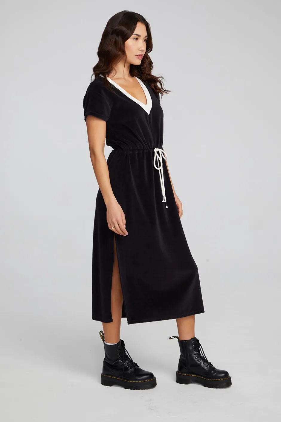 Women Chaser Brand Woods Shadow Black Dress