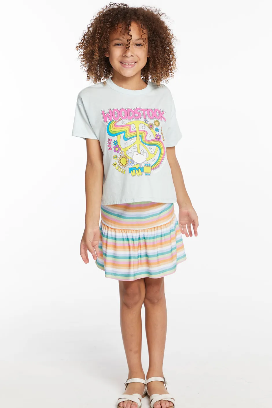 Women/Kids Chaser Brand Woodstock Peace Sign Girls Tee