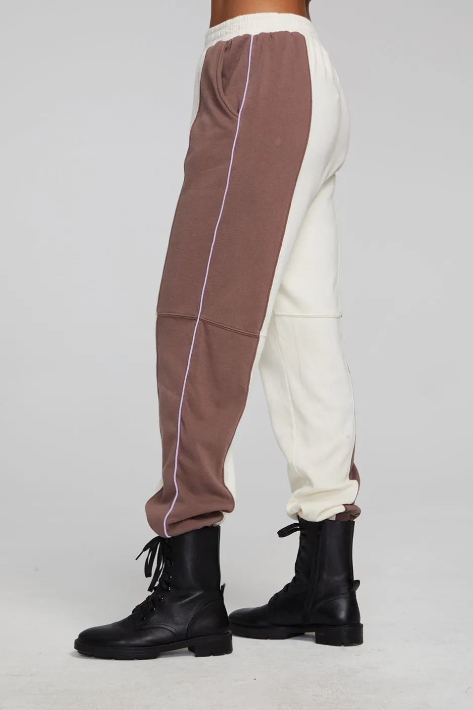 Women Chaser Brand Yale Deep Taupe And Almond Jogger