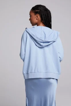 Women Chaser Brand Yaro Blue Grotto Zip Up Sweatshirt
