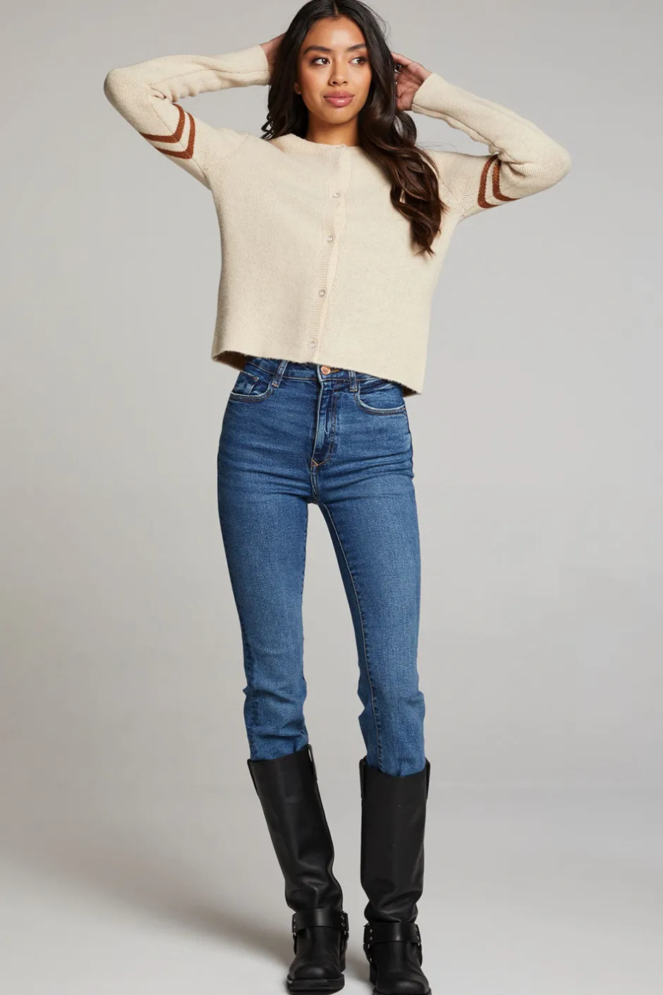 Women Chaser Brand Yin Yang Heart Cardigan