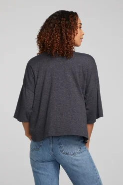 Women Chaser Brand Yoko Shadow Black Tee
