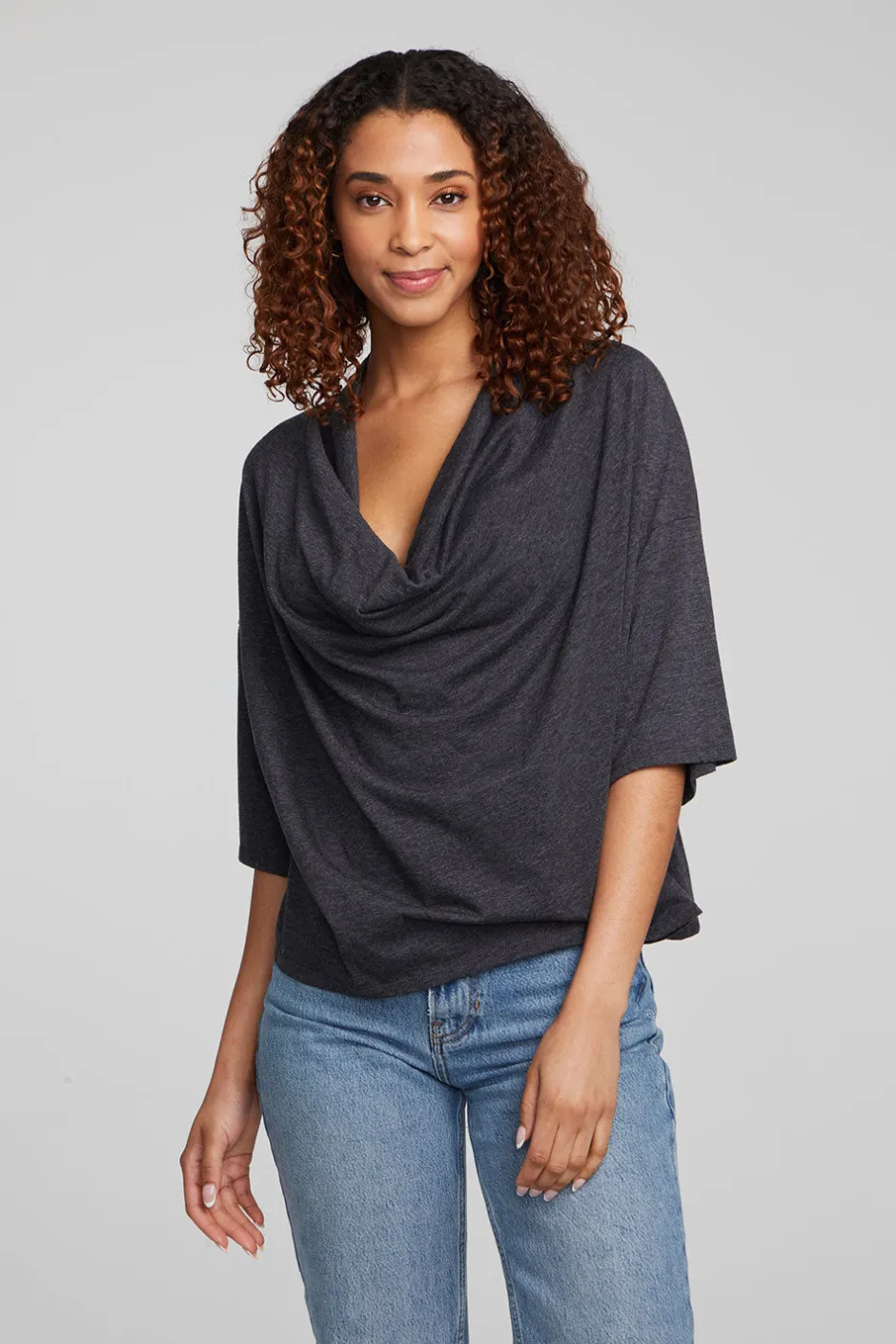Women Chaser Brand Yoko Shadow Black Tee