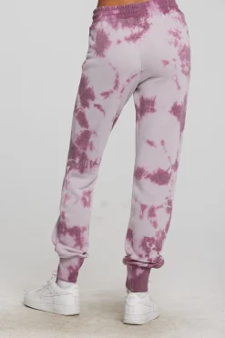 Women Chaser Brand Zuma Cotton Terry Joggers With Rib And Shoestring Tie