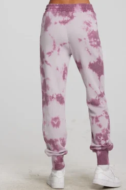Women Chaser Brand Zuma Cotton Terry Joggers With Rib And Shoestring Tie