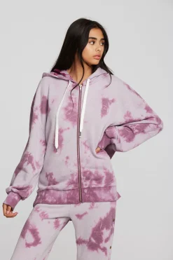 Women Chaser Brand Zuma Cotton Terry Zip Up Hoodie