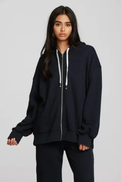 Women Chaser Brand Zuma Cotton Terry Zip Up Hoodie